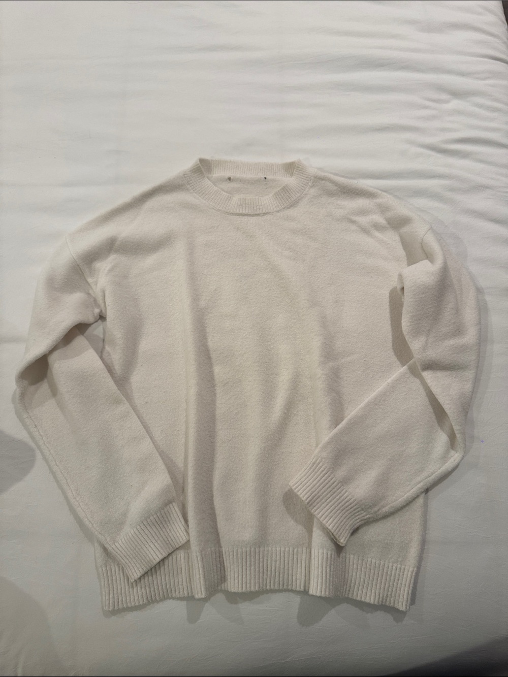 Forever 21 women’s  Cream Crewneck Sweater